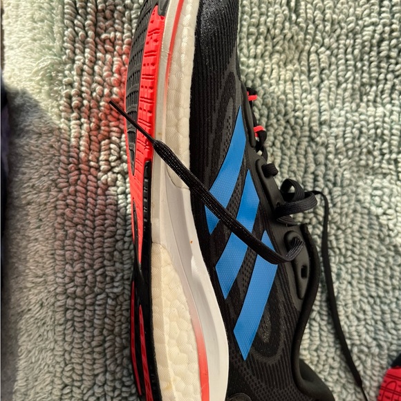 Adidas Men's Black and Blue Athletic Shoes - Picture 6 of 7